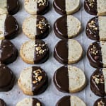 Chocolate Dipped hazelnut shortbread