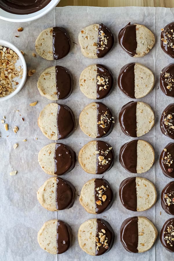 Chocolate Dipped hazelnut shortbread Chocolate Dipped hazelnut shortbread